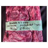 Boneless NY Strip Beef 14.54 lbs Vacuum Sealed Non-Frozen