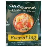 B - Lot of 6 Outer Aisle Gourmet Everything Sandwich Slices 6.13oz Each