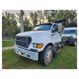2000 Ford F-650 XL Super Duty Cummins Diesel Regular Cab Chassis Roll Off Truck