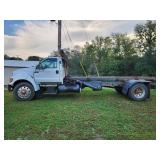 2000 Ford F-650 XL Super Duty Cummins Diesel Regular Cab Chassis Roll Off Truck