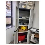 Lot of (2) Plastic Storage Cabinet 2-door