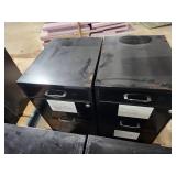 Lot of (4) Metal File Cabinet 3-drawer