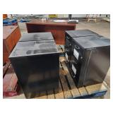Lot of (4) Metal File Cabinet 3-drawer