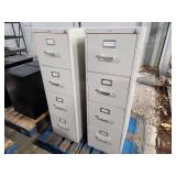 Lot of (2) Metal File Cabinet 4-drawer