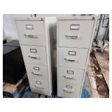 Lot of (2) Metal File Cabinet 4-drawer