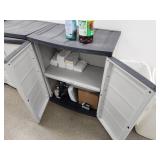 Lot of (3) Plastic Storage Cabinets 2-door