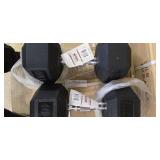 A pair of 40LB Rubber hex Dumbbells (NEW)