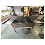Stainless Steel 3 Compartment Sink