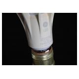 Vintage Brass Floor Lamp with Glass Table and LED Bulb
