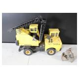 Vintage Tonka Mighty Crane Truck with Metal Clamshell Bucket