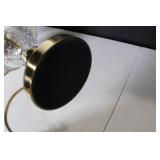 Set of 3 Table Lamps with Shades - Brass, Glass, and Wood Accents
