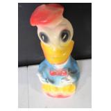 Vintage Donald Duck Rubber Figure with Bow Tie