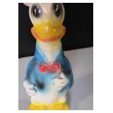 Vintage Donald Duck Rubber Figure with Bow Tie