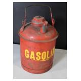 Vintage Red Gasoline Can and NAPA Tools & Equipment Rolling Cart