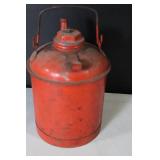 Vintage Red Gasoline Can and NAPA Tools & Equipment Rolling Cart