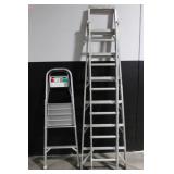 Werner Job-Master F367 Commercial Step Ladder and Werner Aluminum Step Ladder Set