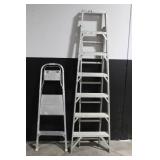 Werner Job-Master F367 Commercial Step Ladder and Werner Aluminum Step Ladder Set