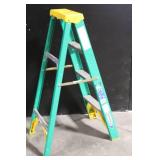 Werner 4.5ft Aluminum Step Ladder and 4ft Fiberglass Step Ladder Set