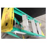 Werner 4.5ft Aluminum Step Ladder and 4ft Fiberglass Step Ladder Set