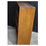 Vintage Wooden Bookcase with Adjustable Shelves and Tapered Legs