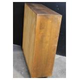 Vintage Wooden Bookcase with Adjustable Shelves and Tapered Legs
