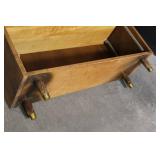 Vintage Wooden Bookcase with Adjustable Shelves and Tapered Legs