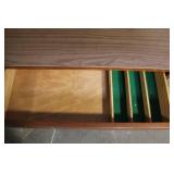 Mid-Century Modern Wood Dresser with Cabinet and Drawers