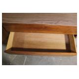 Mid-Century Modern Wood Dresser with Cabinet and Drawers