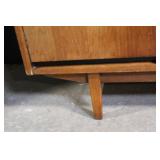 Mid-Century Modern Wood Dresser with Cabinet and Drawers