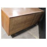 Mid-Century Modern Wood Dresser with Cabinet and Drawers