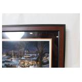 Framed Winter Evening Horse-Drawn Sleigh Artwork by Terry Redlin