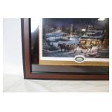 Framed Winter Evening Horse-Drawn Sleigh Artwork by Terry Redlin