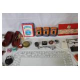 Vintage Collectibles and Novelty Item Lot with Decorative Mirror