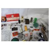 Vintage Collectibles and Novelty Item Lot with Decorative Mirror