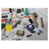 Vintage Collectibles and Novelty Item Lot with Decorative Mirror
