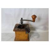 Vintage Fabbrica Nazionale Manual Coffee Grinder with Wood Handle