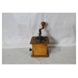 Vintage Fabbrica Nazionale Manual Coffee Grinder with Wood Handle