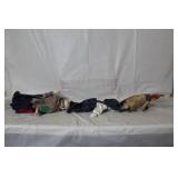 Set of 3 Vintage Clown Dolls with Mixed Materials