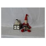 Collection of 2 Vintage Jack-in-the-Box Clown Toys
