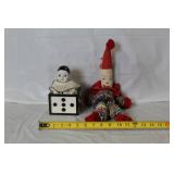 Collection of 2 Vintage Jack-in-the-Box Clown Toys