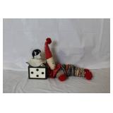 Collection of 2 Vintage Jack-in-the-Box Clown Toys