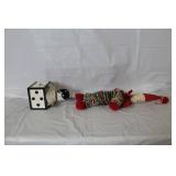Collection of 2 Vintage Jack-in-the-Box Clown Toys