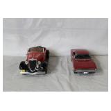 Pair of Diecast Model Cars - 1934 Coca-Cola Roadster & 1969 Dodge Charger