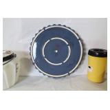 Mixed Lot of Vintage and Decorative Kitchenware including Plate, Biscuit Jar, and Mugs