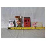 Vintage Collection: Bicycle Pinochle Cards, Chalkware Bear, Big 5 Scratch Pad, Petite Booklet