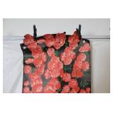 Pair of Vintage Floral Art Posters with Pink Blossoms and Green Vase 37x23 in