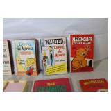 Vintage Book and Toy Collection Including Dennis the Menace, Heathcliff, Fashion Plates, and Joke Book