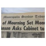 Collection of Historic Newspapers Including Political Headlines and Major Events