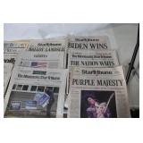 Collection of Historic Newspapers Including Political Headlines and Major Events