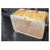 Vintage Picnic Set with Enamelware, Metal Basket, and Accessories